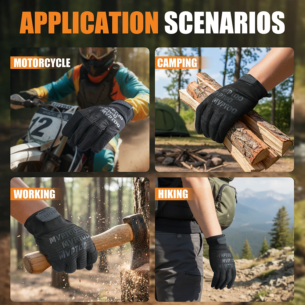Enhanced Outdoor Tactical Gloves - Full Finger, Touch Screen Compatible, Anti-Slip Design