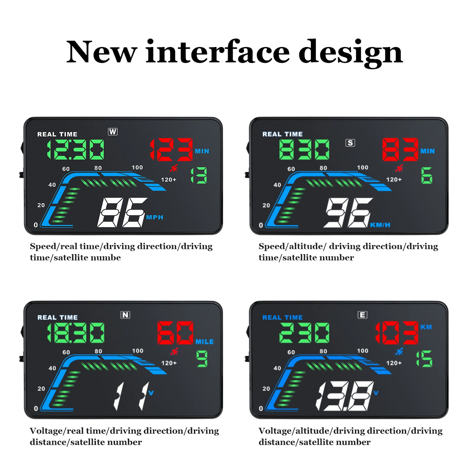 WYOBD Q7 GPS HUD  ÷, ڵ   Ϳ  GPS ӵ,   溸, ð  Ÿ