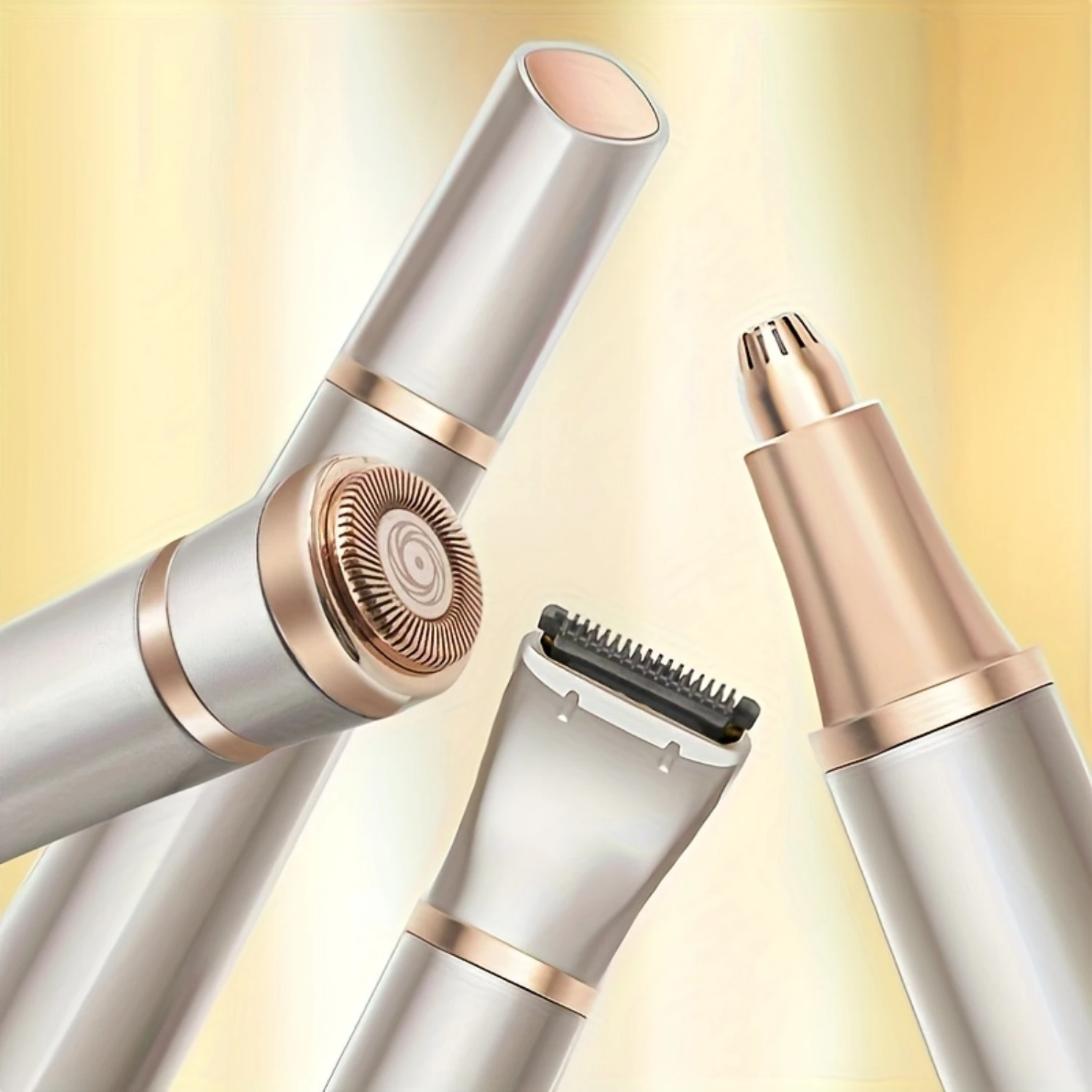 Rechargeable 3 in 1 Eyebrow Trimmer and Face Shaver for Women-Painless Hair Removal Device for Face, Eyebrows, Peach Fuzz, and