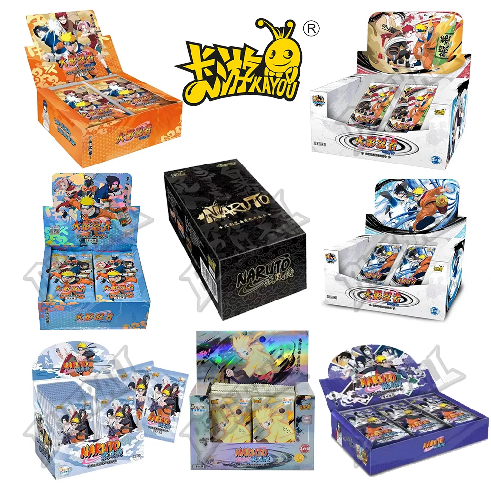 Genuine Kayou Naruto Original Box W8T4 W9T2 Rare BP NR CR Collectible Cards Chapter of the Ninja Series Blind Box Kids Toy Gifts