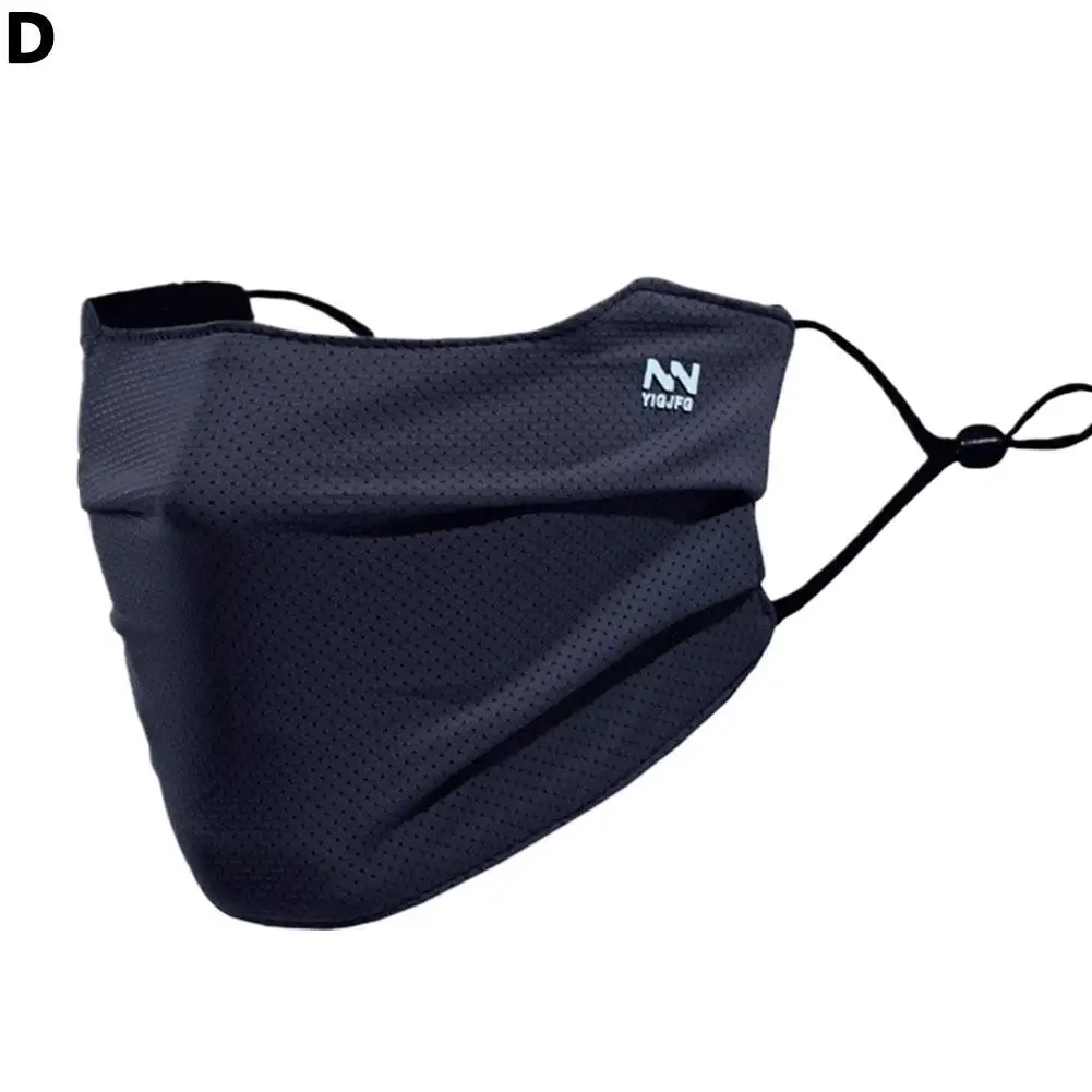 Atmungsaktive Gesichtsmaske aus Eisseide, UV-Schutz, Sonnenschutz, waschbare, wiederverwendbare Gesichtsmaske für Motorradfahren, Laufen, Sport – Detail 18