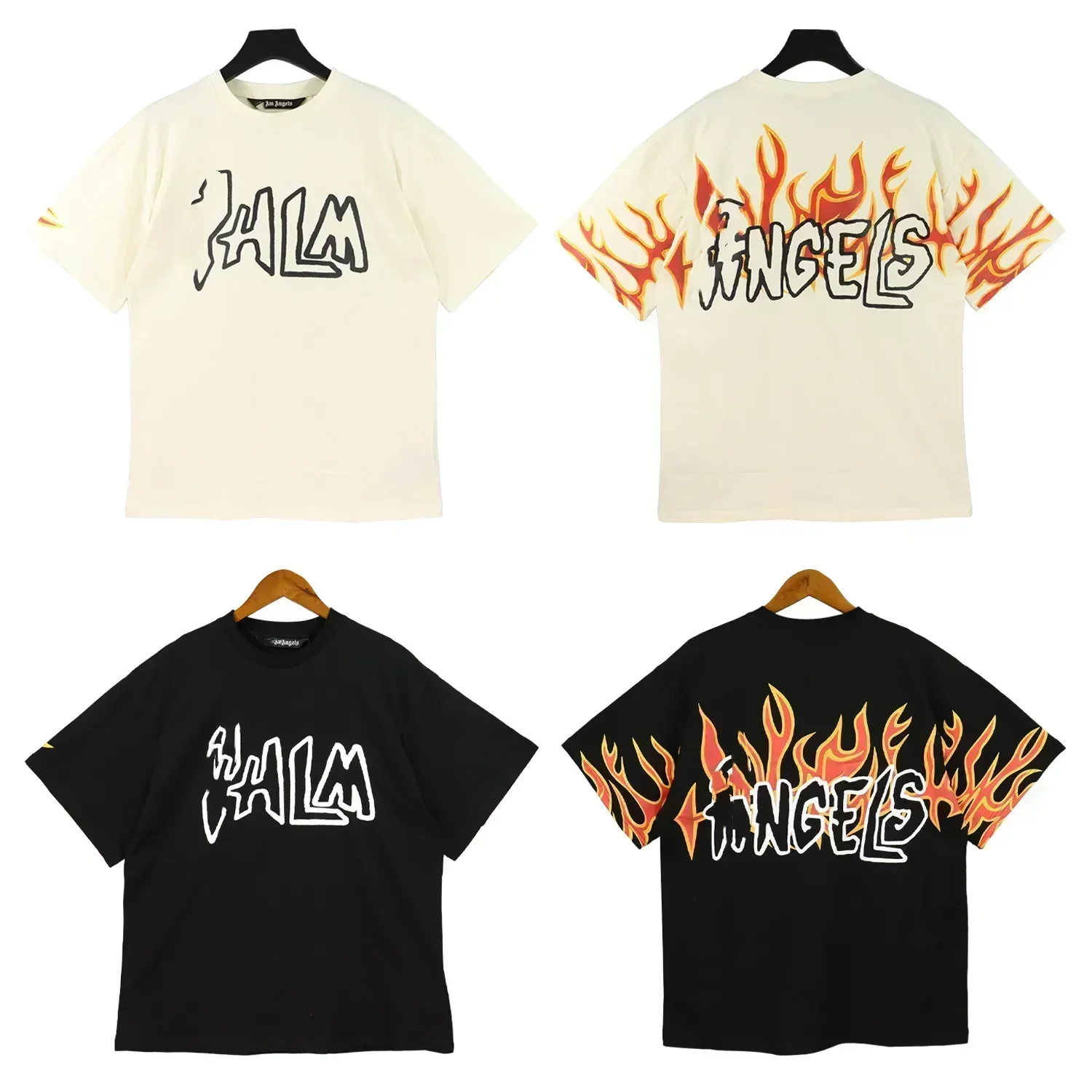 

Spring/summer new angel Flame casual printed T-shirt crewneck top high street short sleeve