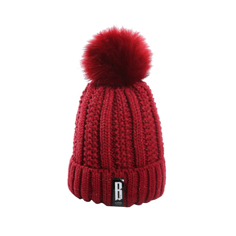Winter Knitted Scarf Hat Set Thick Warm Skullies Beanies Hats For Women Outdoor Cycling Riding Ski Bonnet Caps Scarf