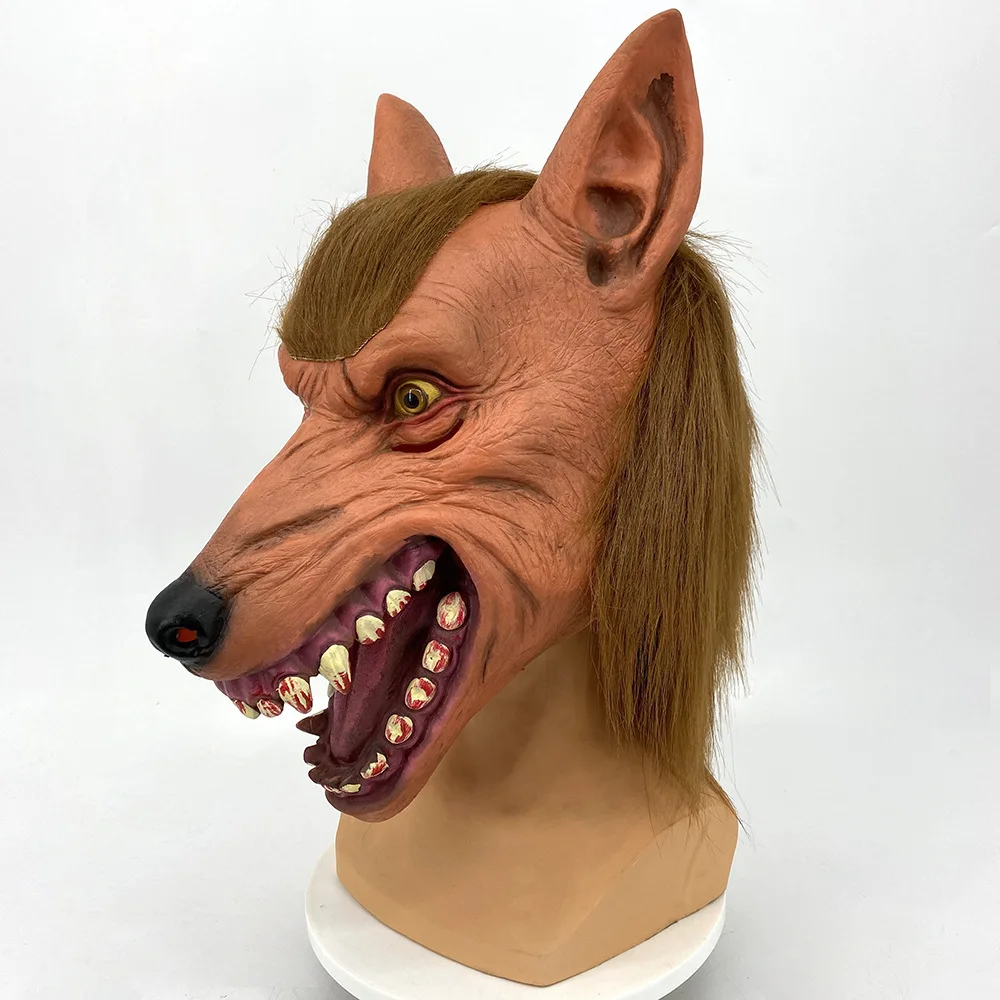 

Wolf Head Mask Scary Ferocious Wolf Mask Latex Animal Halloween Costume Adult Carnival