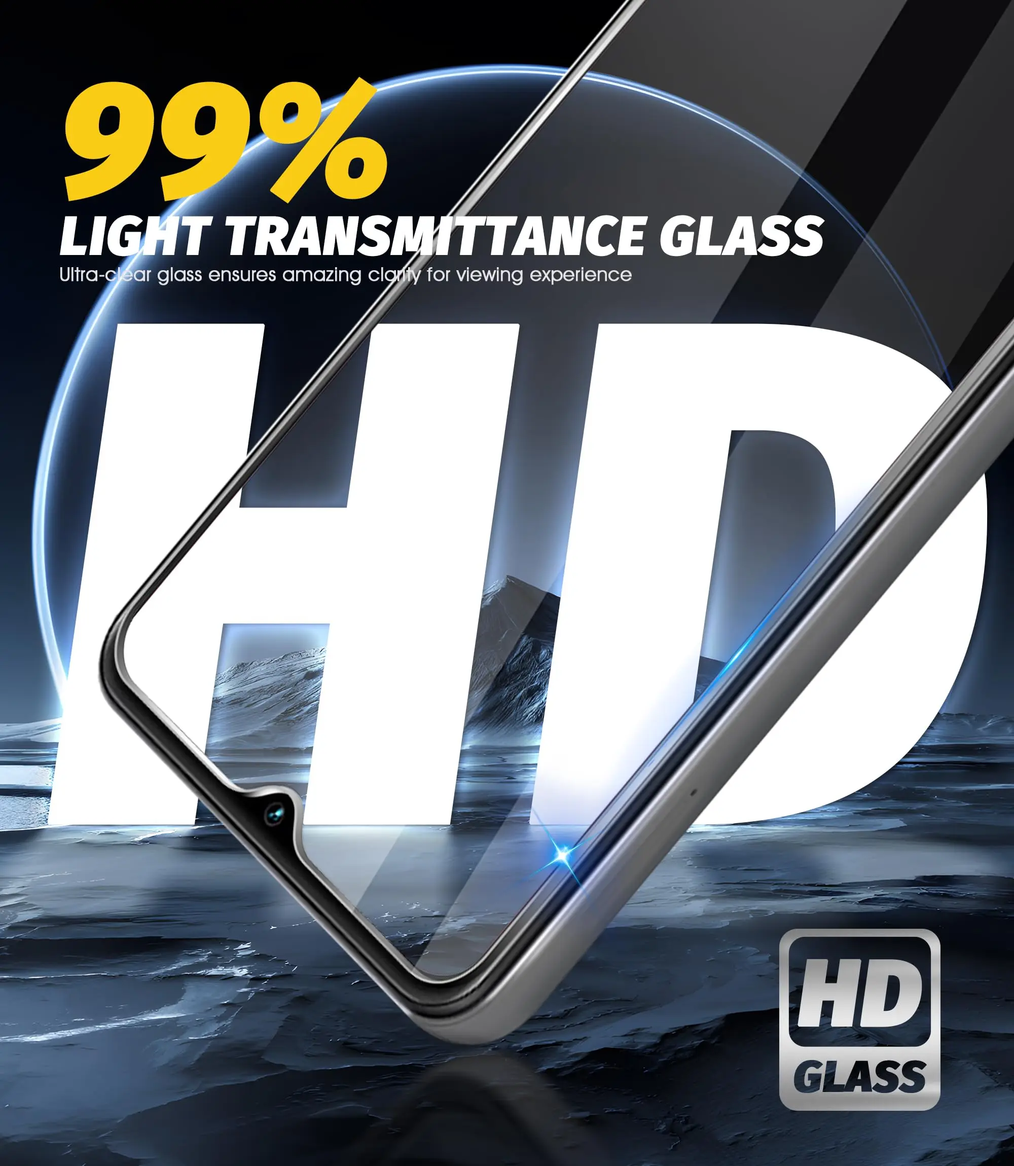 Premium 9H Tempered Glass Screen Protector - Crystal Clear, Anti-Scratch, Case-Friendly