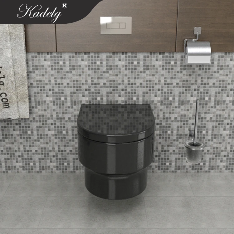 

Modern Design Bathroom Ceramic Black Wall Hung Toilet