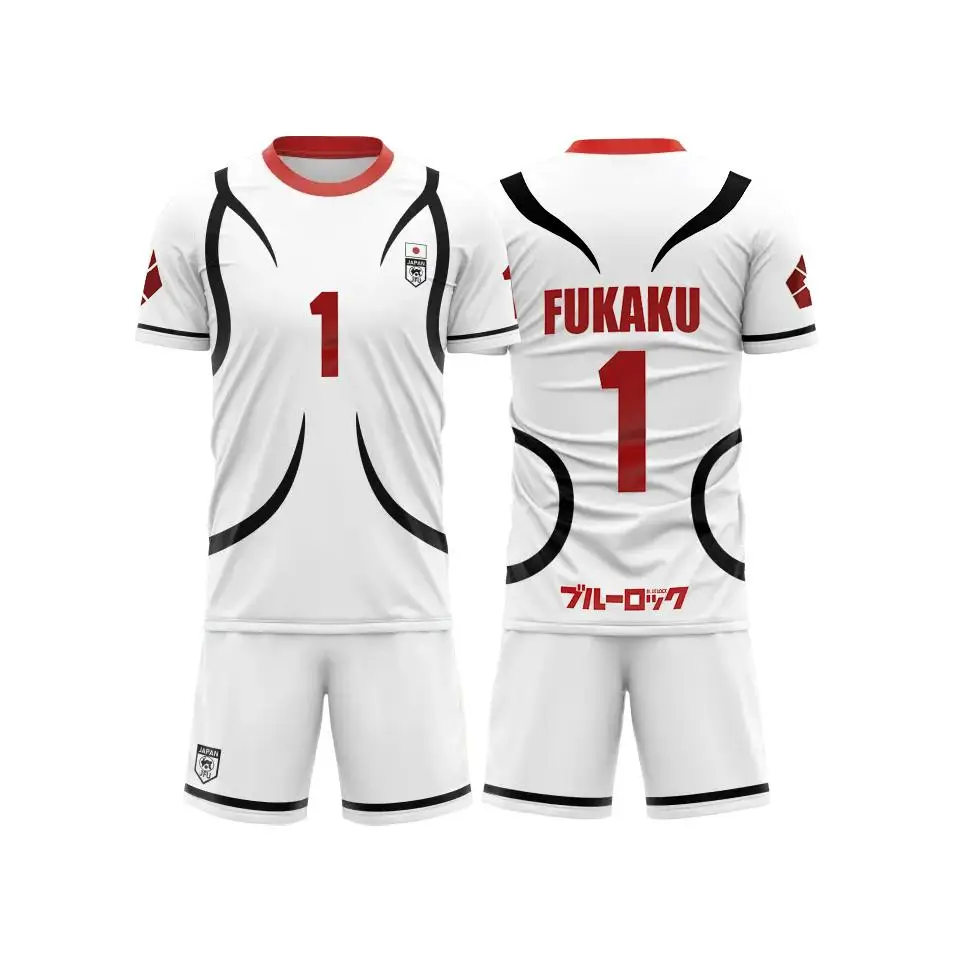 Blue Lock Japan U20 White Cartoon Anime Cosplay Men Jersey Summer Children Short Sleeve Set Fashion Women Cosplay Sets - Image 6