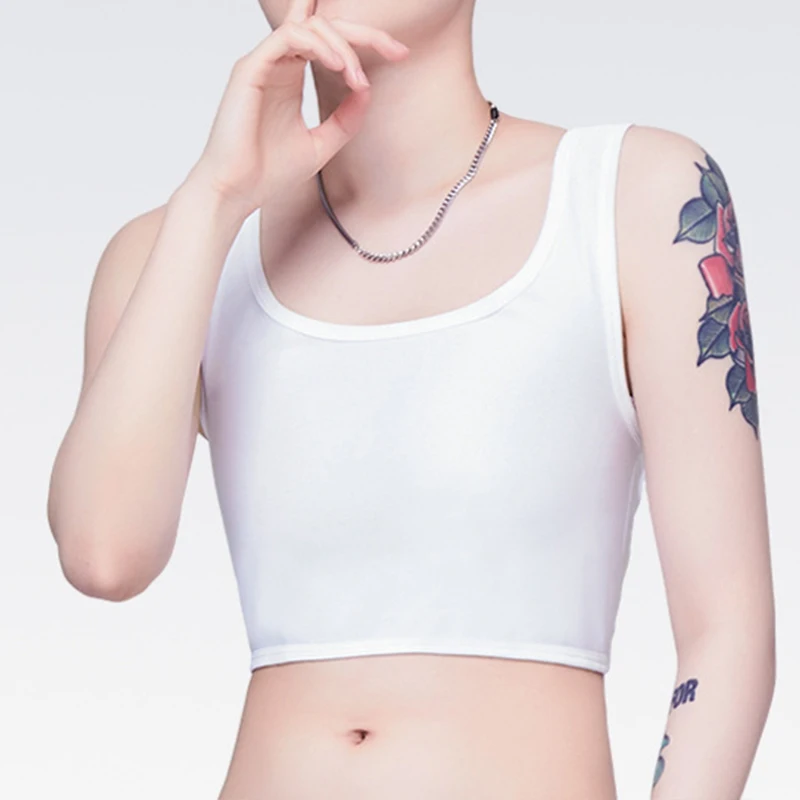 Raccoglitore Petto Yolispa - Reggiseno Compressione Per FTM, Tomboys, Cosplay, Bianco Taglia Unica - Foto 9
