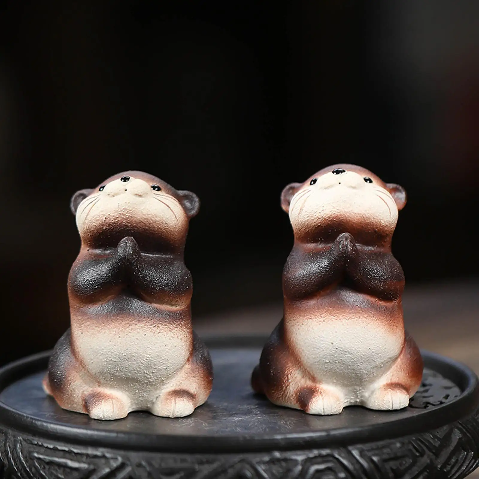 Ciieeo 4Stücke Miniatur Otter Figuren Realistische Produktbild-Vorschau 2