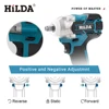 HILDA 18V Electric Impact Wrench Rechargeable 1/2 Socket Wrench Cordless Without Battery High Power Impact in Car Repair 3