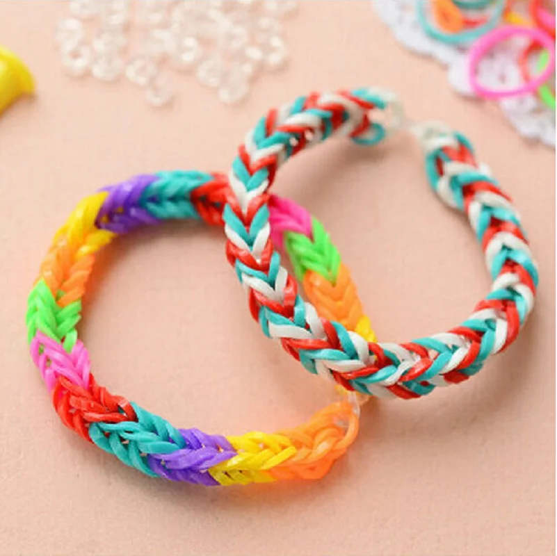 300PCS DIY Rubber Bands Bracelet Kids Hair Rubber Loom Bands Refill Band Make Woven Bracelet Party Gift bracelet jewelry