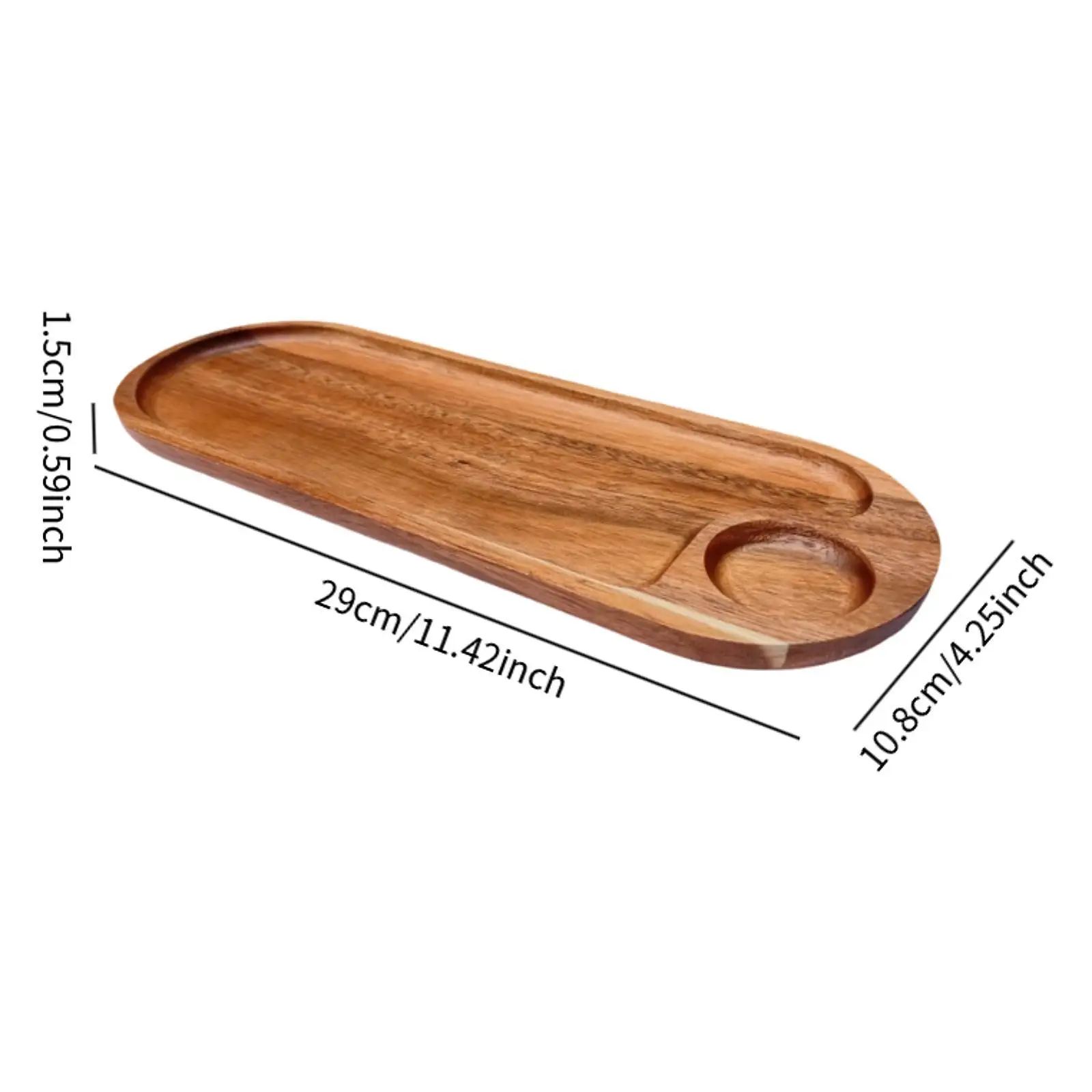 Wooden Tray Dessert Plate Modern Housewarming Gift Dinner Tray Food Tray Food Platter for Home Kitchen Countertop Living Room