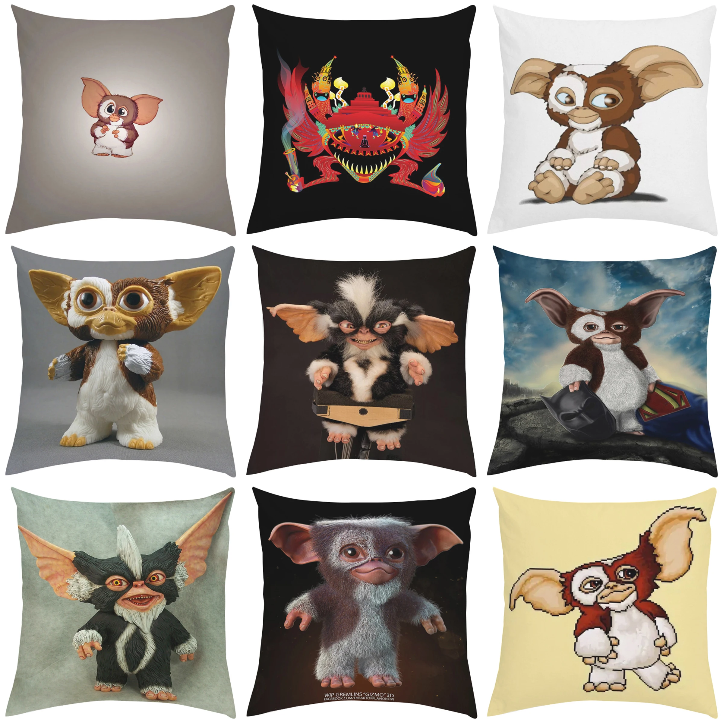 

Gremlins Throw Pillows Body Pillow Cover 40x40 Decorative Pillowcases 50x50 Cushions Home Decor Pilow Cases Car Decoration Sofa