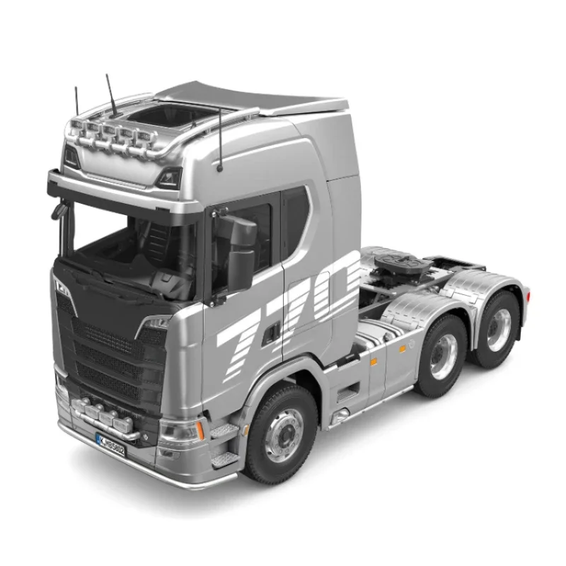 6*6 K5802 1/14 770S RC Tractor Kabolite Alloy Trailer Painted Model with Door Opening Remote Control Toy  Toys for Boys 4