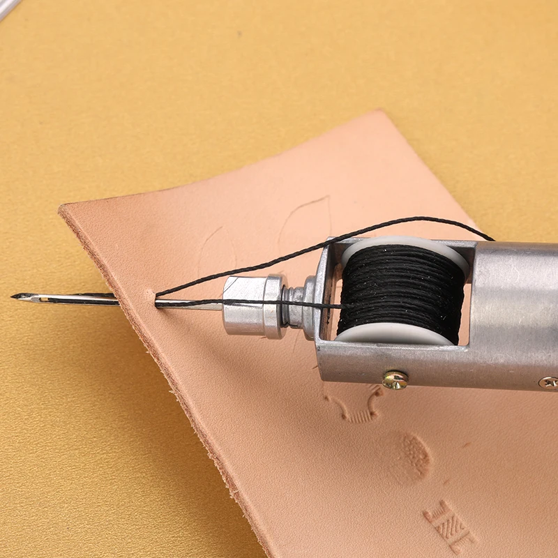 IMZAY Leather Sewing Tool Kit Leather Hand Stitcher Waxed Thread Copper Handle Awl Punching Tool Big Eye Sewing Needles leather sewing kit leather tools leather craft tool kit leather craft tools leather craft tool