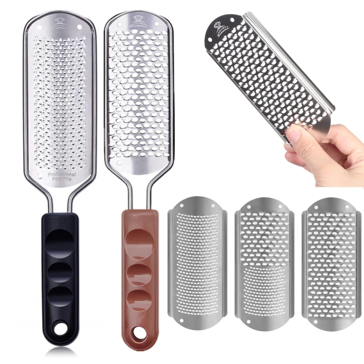 Makartt Stainless Steel Coarse Callus Remover Foot File Blade