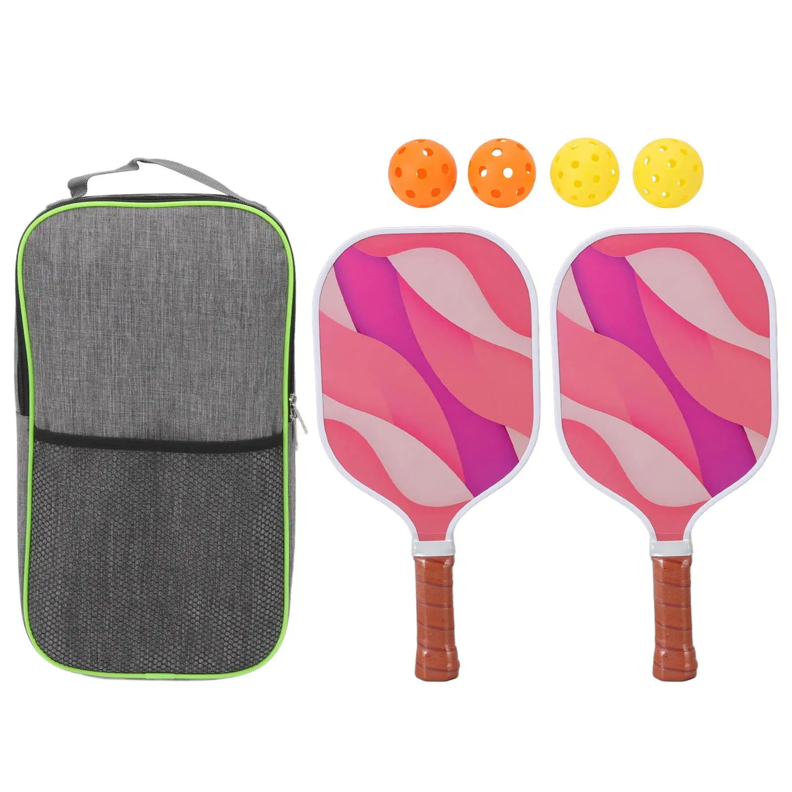 

Fiberglass Pickleball Set: Bright Paddles + Storage Bag for Outdoor Courts