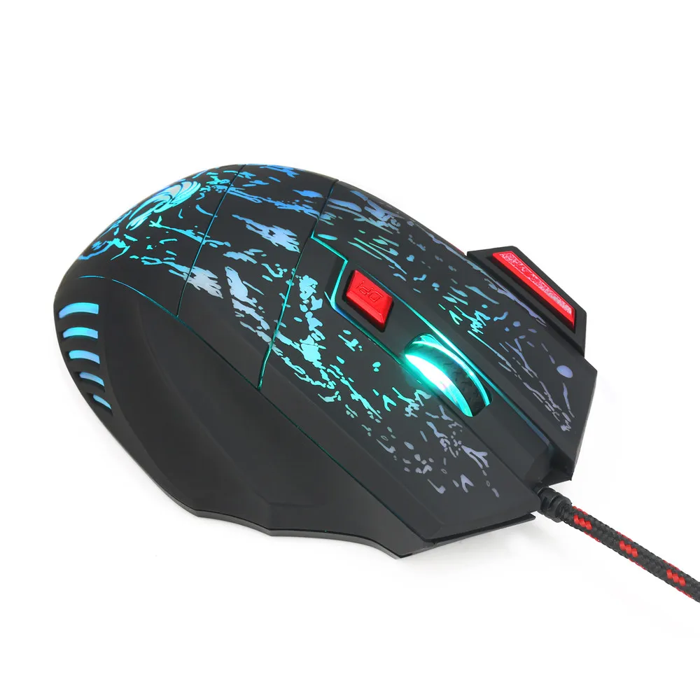 Professional Gaming Mouse 7 Buttons 5500DPI USB Optical PC Mause Ergonomic Wired Mice For PC Laptop Accessories Wired Mouse wireless mouse