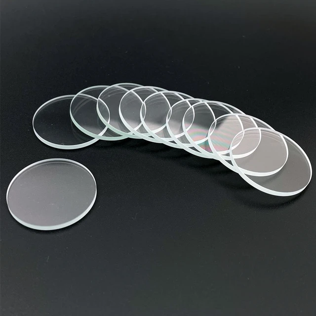 Pièce de rechange en verre rond plat transparent, diamètre 15mm, 18mm,  20mm, 25mm, 26mm, 30mm, 31mm, 32mm, 33mm, 36mm, 37mm, 39mm, 40mm, 41mm,  43mm, 44mm, 2 pièces - AliExpress