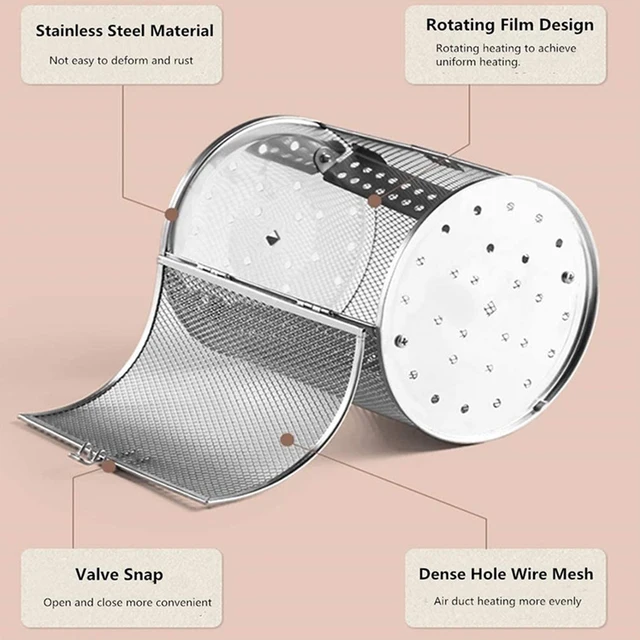 Rotisserie Kosár Rozsdamentes Acél Grill Kerek Állvány Hőálló Konyhai Pörkölt Levegő Sütő - Image 4