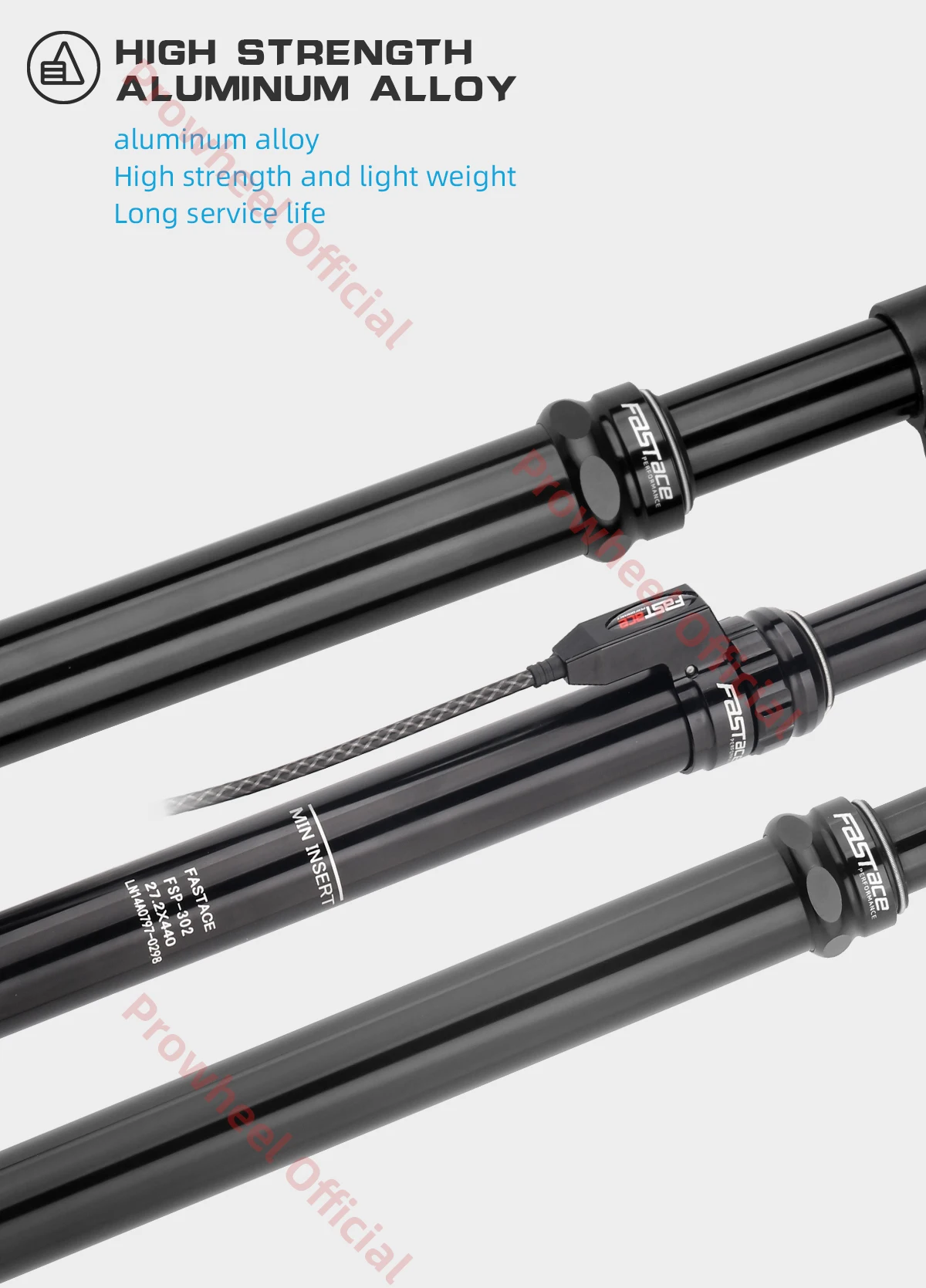 Description Picture 3 of itemFastace Bicycle Seatpost FSP 301 302 303 27.2 30.9 31.6 33.9mm MTB Dropper 440mm External Internal Cable Bike Seat Tube Seat