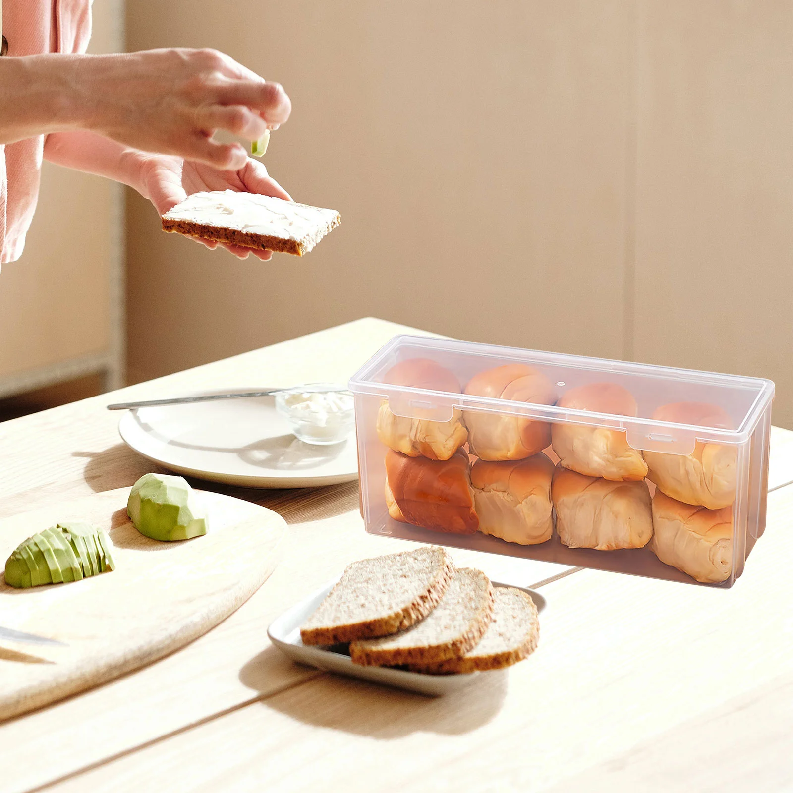 Bread Box Loaf Storage Keeper Cake Container Airtight Saver