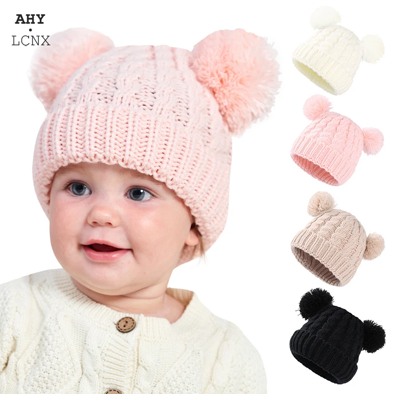 2022 Knitted Hats For Baby Boy Girl Children Winter Knit Hats With