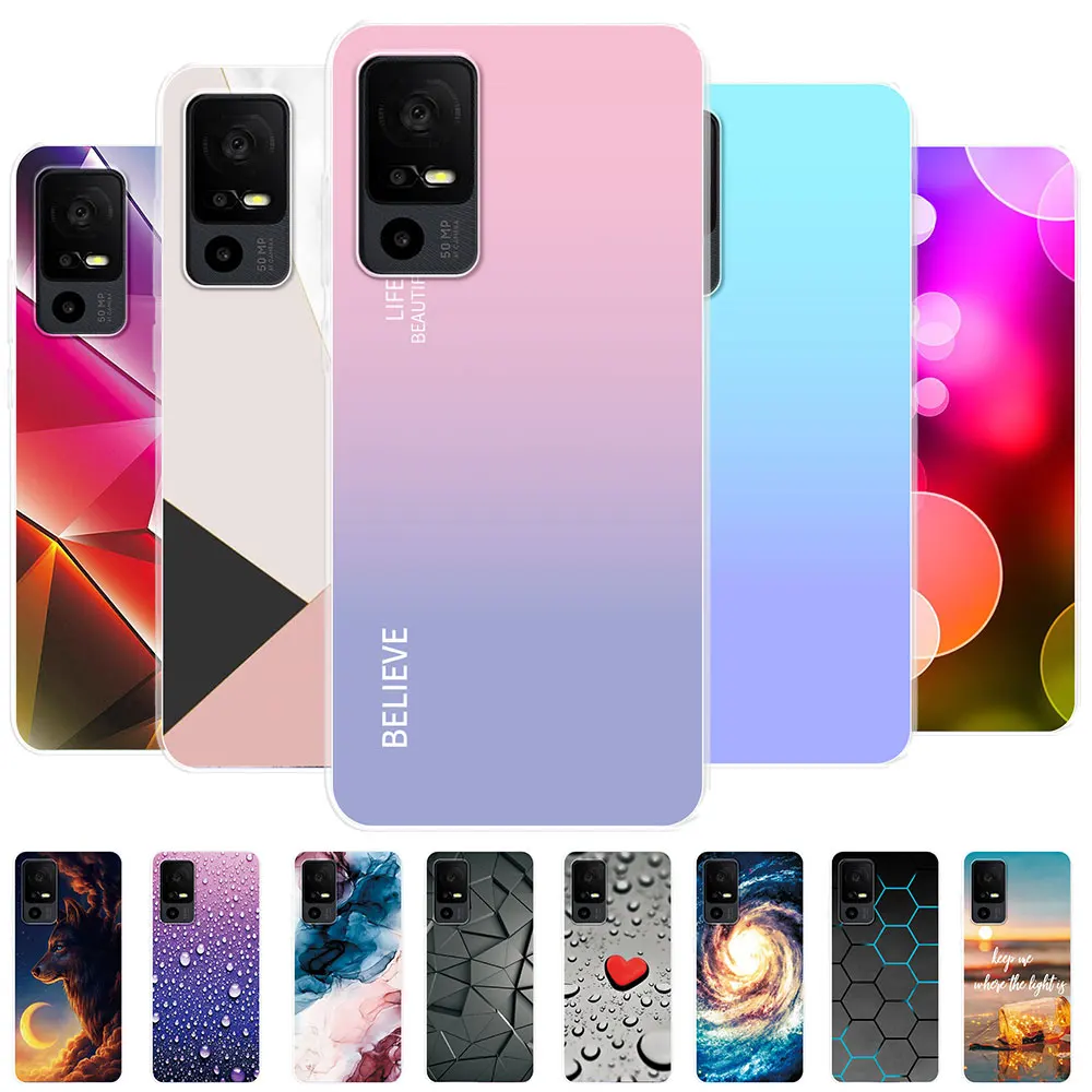 Per Tcl 40 Se Custodia 6.75 Pollici Per Tcl 40 Se Cover Marble Soft Silicone Clear Bumper Phone Case Fundas Per Tcl 40 Se Coque Shell