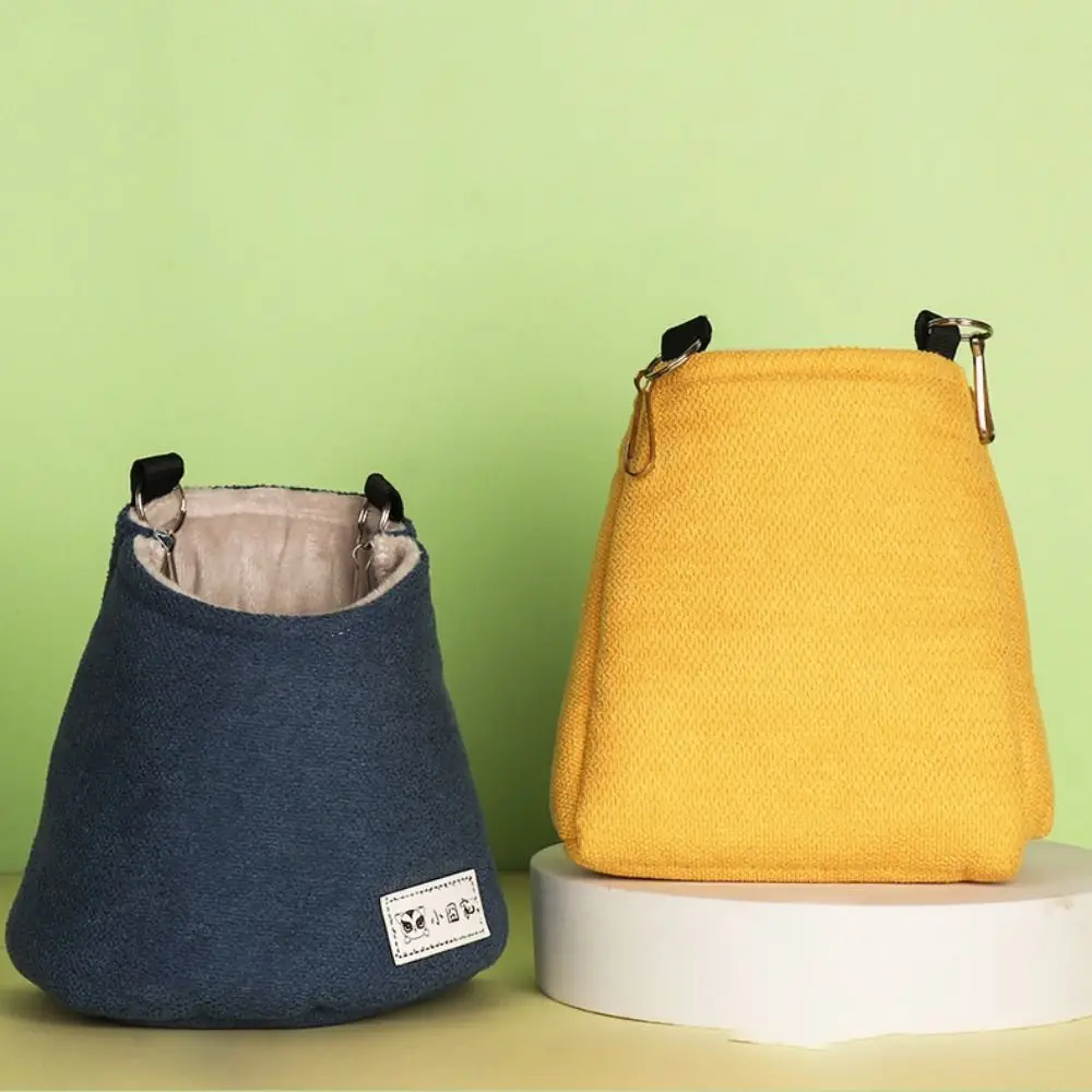 Opening Winter Sugar Glider Pouch Cloth/Plush Soft Squirrel Bed Cage Hook Comfortable Hamster Hanging Bed