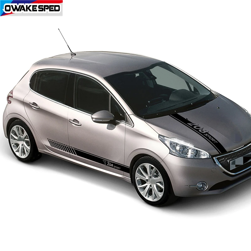 ERREINGE Sticker compatibile per PEUGEOT 208 DOWN OUT DUB JDM TUNING ORO Adesivo prespaziato in PVC per Auto Lunotto Finestrino - cm 35