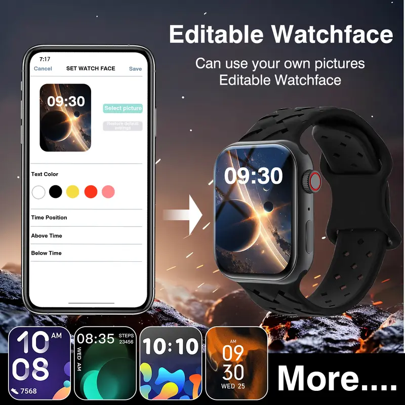 New Smart Watch for Men & Women - Wireless Call Watch,Sedentary Reminder, Calculator, Alarm Clock, Multiple Sports Modes, High Appearance Level Sports Watch, Suitable for Casual Daily Wear,For Android and IPhone - Image 6