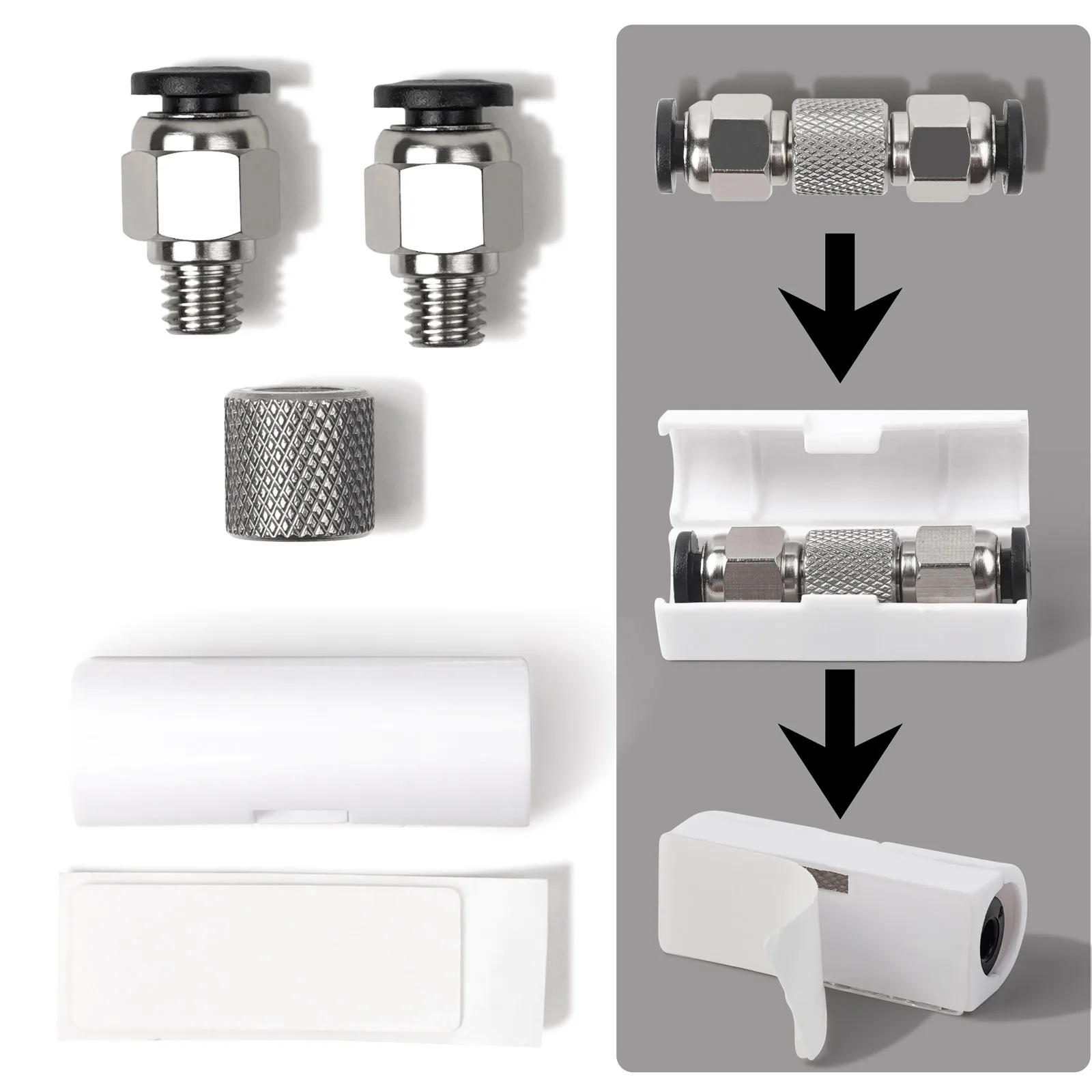 3 stuks PTFE slangkoppeling Roestvrij staal Bowden koppeling Compatibel met Bambu Lab X1/X1C/X1E/P1P/P1S 3D-printer Hittebestendig 3D-printer accessoires 3 stuks PTFE slangkoppeling Roestvrij staal Bowden koppeling Compatibel met Bambu Lab X1/X1C/X1E/P1P/P1S 3D-printer Hittebestendig 3D-printer accessoires