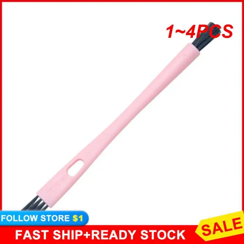 

1~4PCS Small Brush No Harm To Equipment Minimal Design Keyboard Vacuum Cleaner Coffee Set Grinder Double End Cleaning Brush