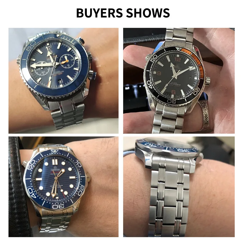 Waterproof Solid Stainless Steel Silver Watchband Bracelet 20mm