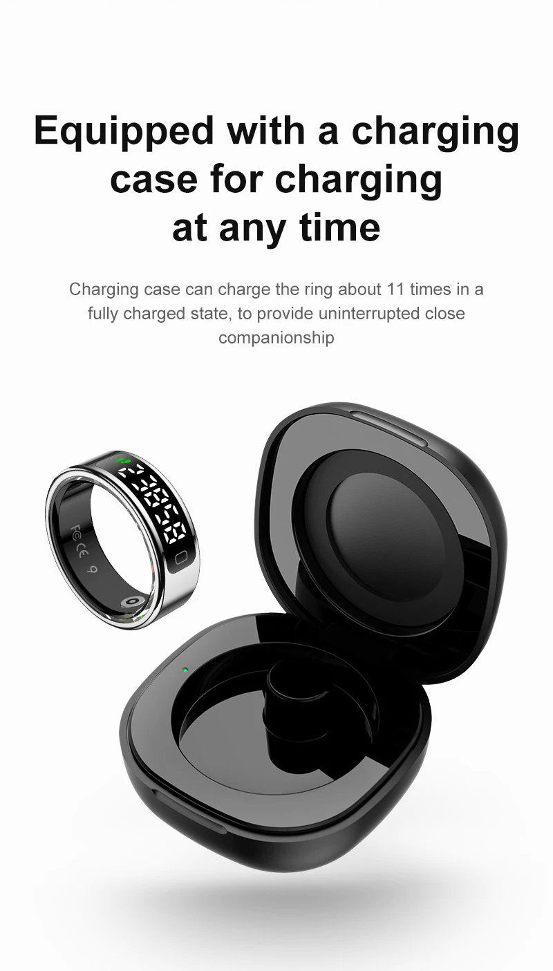 NEW R11C Smart Ring Heart Rate Blood Oxygen Sleep Monitoring Multi Sports Mode R