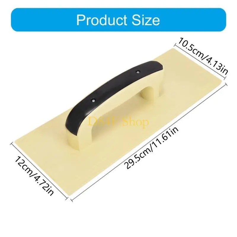 D84F Plastic Cement Trowel with Smooth Surfaces for Walls Floor and Outdoor Projects