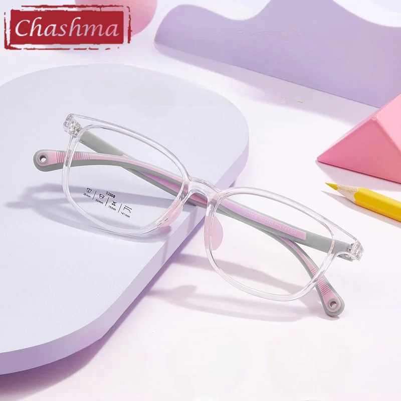 Chashma Kids Glasses Girl Boy Prescription Myopia Eyeglasses Frame Ultra Light Flexible Children Optical Glasses