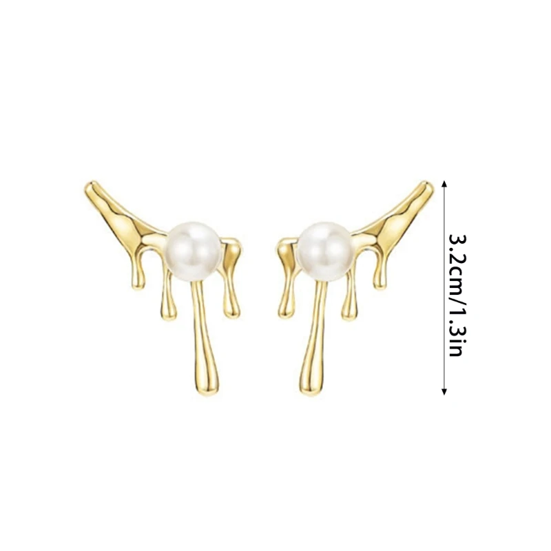 2023 Trend Laval Water Droplets Ear Studs INS Aesthetic Earrings for Women Dropship images - 6