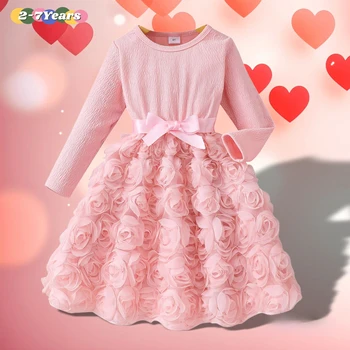 Pink Gauze Rose Dress 1