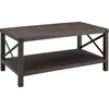 Sedalia Modern Farmhouse Metal-X Coffee Table, 1 Pack, Sable Grey 2