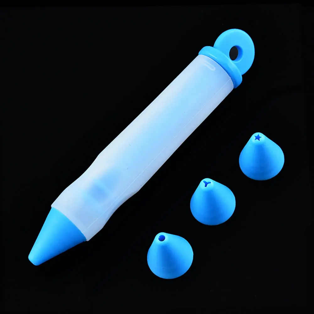 Silicone Mounted Cream Pen Set for Dessert Decoration and Baking