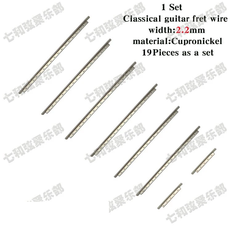 

A Sets of 19 Pcs Cupronickel (Copper-nickel alloy) Guitar Fingerboard fret wire for Classical guitar Width 2.2mm (straight line)
