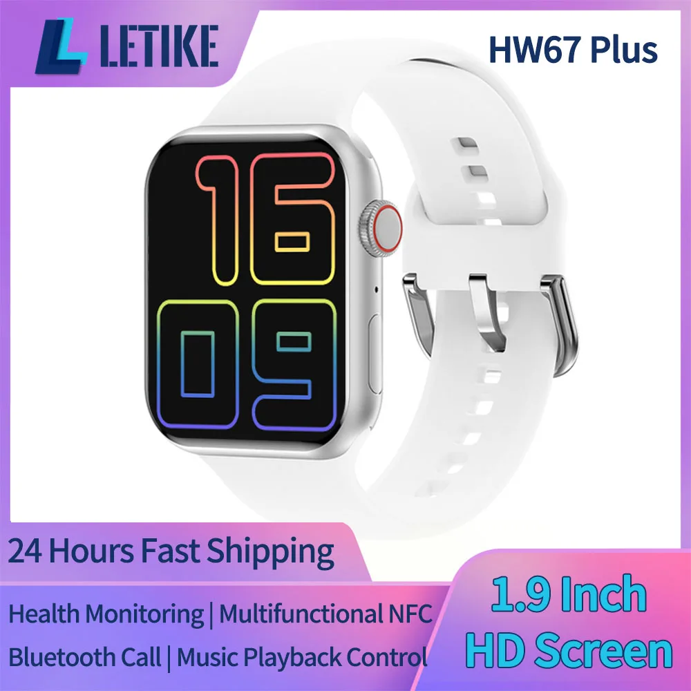 Мужские Смарт-часы HW67 Plus умные часы с экраном 1 9 дюйма HD Bluetooth pk HW22 HW37 W37 HW57 pro для