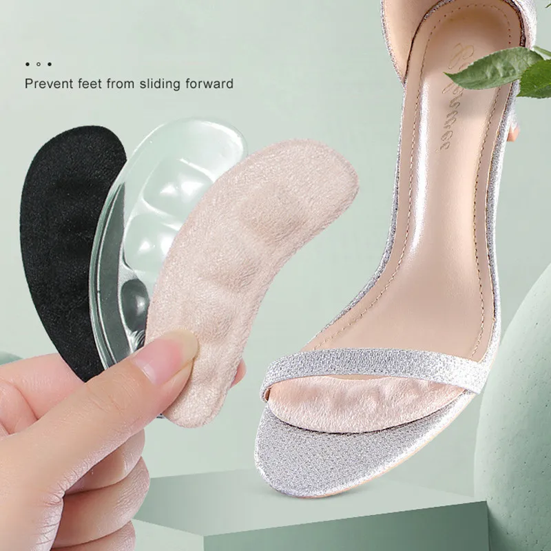 

Silicone High Heels Forefoot Pads Non-Slip Pain Relief Women Inserts Self-adhesive Heel Gel Stickers Sandals Metatarsal Cushions