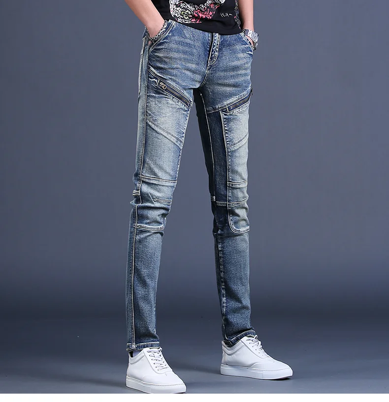 New Men's Jeans Spring/Summer Trendy Versatile Slim Fit Trendy
