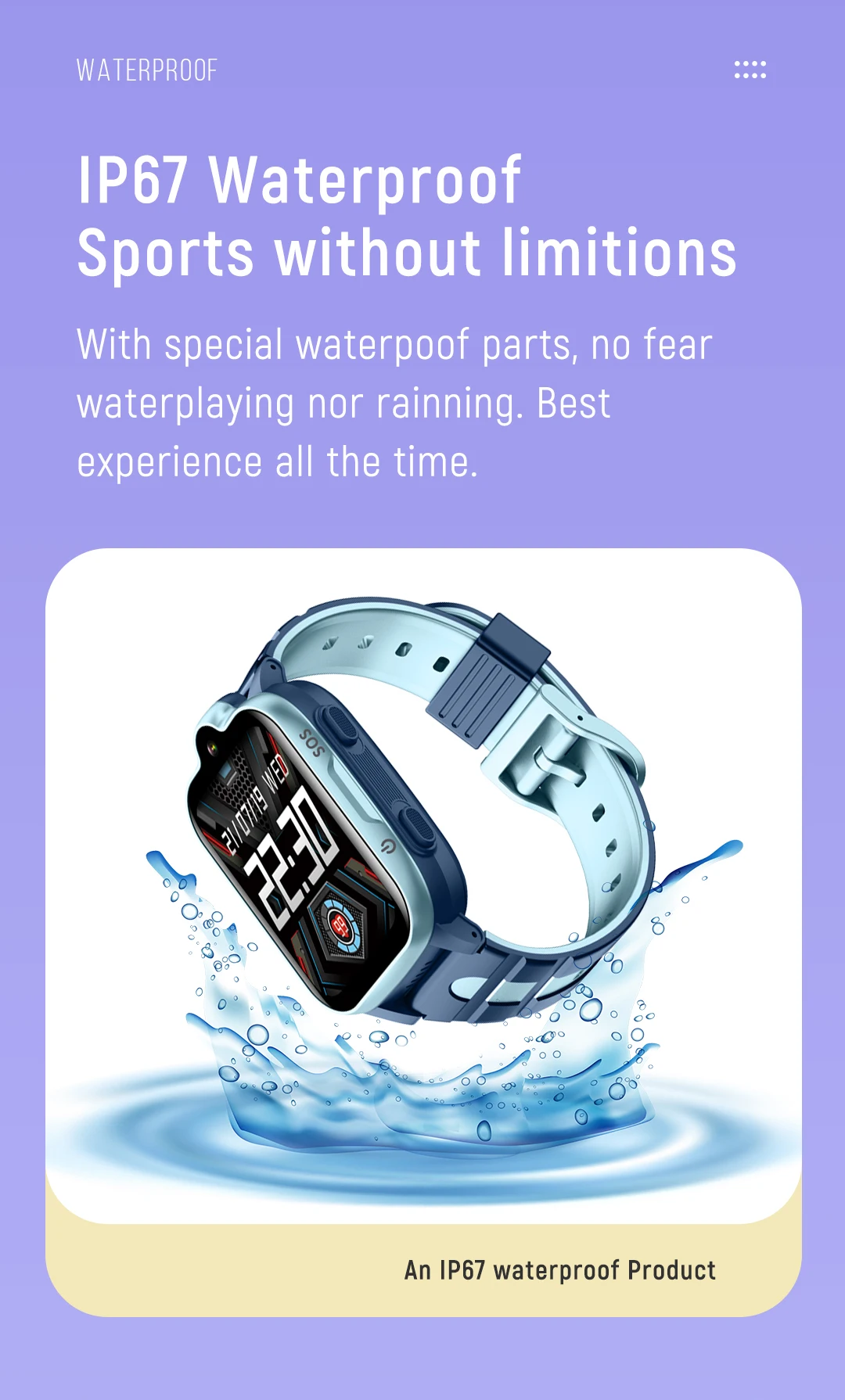4G Kids Smartwatch Phone GPS Tracker SOS HD Video Call Touch Screen IP67 Waterproof Call Back Children Smart Phone Watch K15 K9