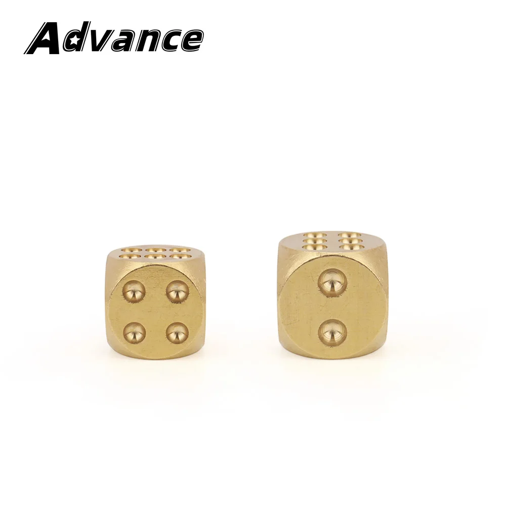 Copper Dice Brass Dice Sieve Mahjong Bar Tool Outdoor Toy 2pcs beach toy