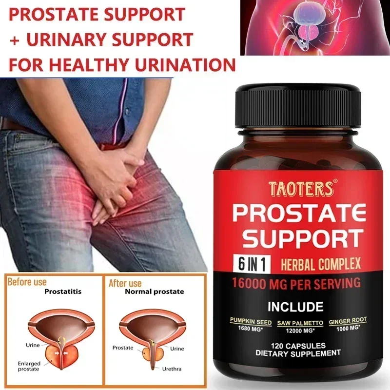 Men's Prostate Health Capsules with Saw Palmetto, Improve Performance, Reduce Toilet TripsRelieve Bladder & Urination Problems