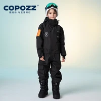 COPOZZ New Winter Ski Suit For Kids Boys Children Waterproof Warm Ski Overalls Girls Windproof Snowboard One Piece Ski Jumpsuit 3