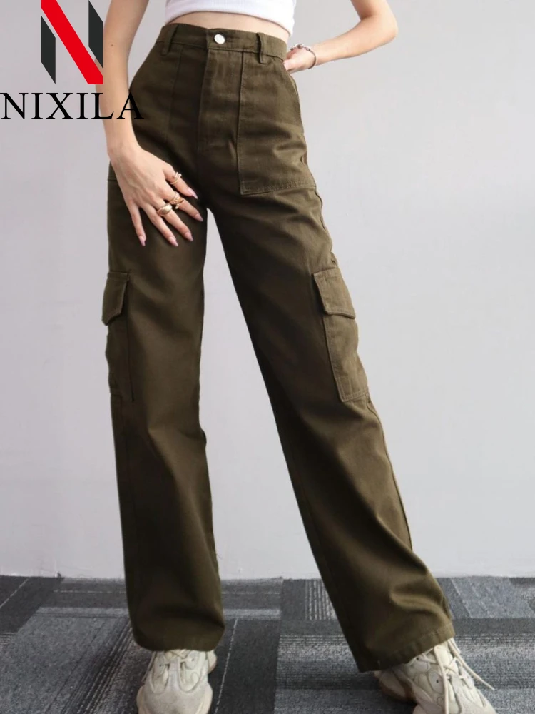 

New In Spring Autumn Cargo Pants Casual Mid Rise Three-dimensional Pocket Women's Pants Fashion Retro Sweatpants Women Clothes